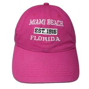 Miami Beach Florida Est. 1915 Slideback Hat Pink One Size Newhattan